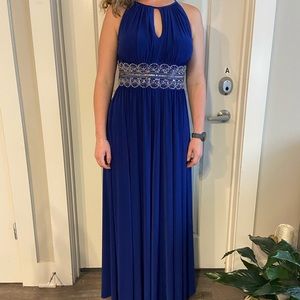 Blue evening gown